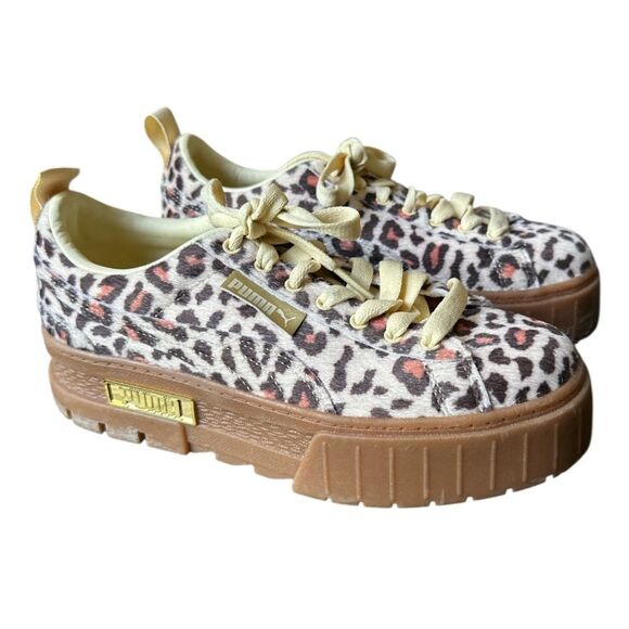 Puma Mayze Leopard Print Sneaker Shoe Platform Sneakers Size 7 - Picture 2 of 10